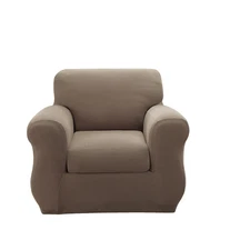 SureFit Stretch Pique 2 Piece Chair Slipcover