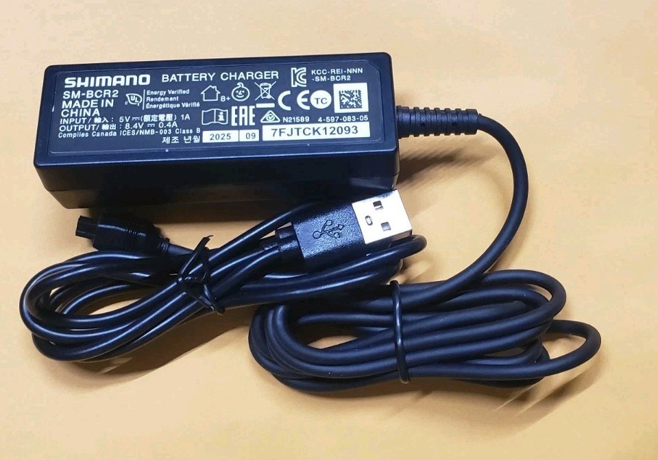 🔥Shimano SM-BCR2 Di2 Battery Charger For Internal Battery USB Charger Black