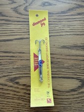 Vintage Original Bead Chain Bridgeport Diamond Jig 1 Oz. With Treble Hook NOS
