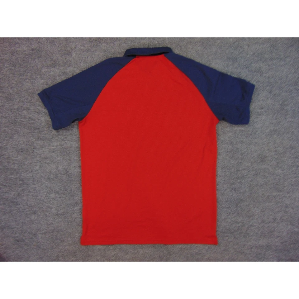 Camisa Polo Atlanta Braves Para Hombre Mediana Roja Azul Nike Dri Fit MLB Béisbol Foto 3 de 4