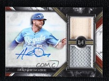 2022 Topps Museum Collection Swatches Dual Relic 154/399 Hunter Dozier Auto r0j