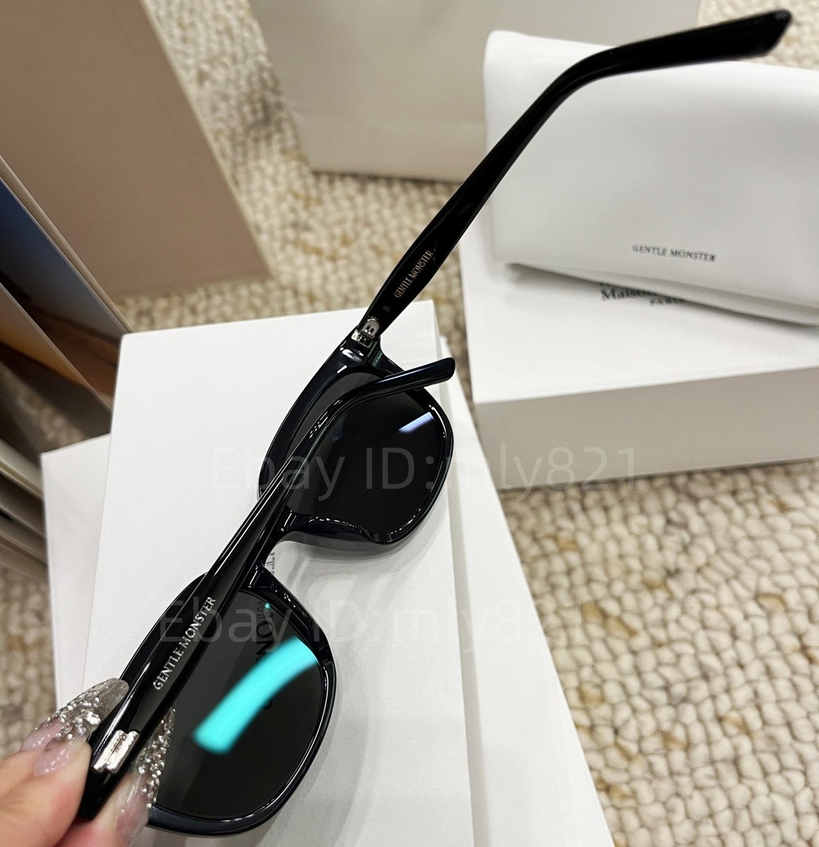 GentleMonster Days Day 01 Sunglasses Black Frame Black Lenses | eBay