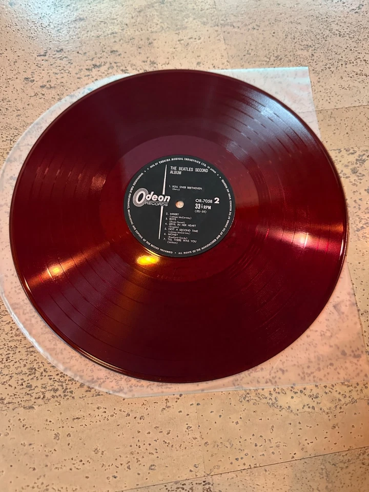 The Beatles , Second Album, Japan LP OR 7058 ,Red Wax ,OBI - Bild 4 von 4