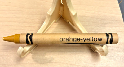 Vintage Retired Crayola Crayon Orange -Yellow Binney & Smith Unused USA