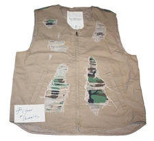 '10s Denim & Supply Ralph Lauren Polo size XL Distressed Ripstop Camo Vest $145!
