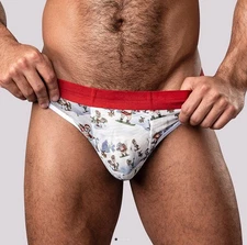 MALE POWER SHEER PRINTS STNICK DICK THONG
