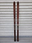 GREAT Vintage Old Wooden Snow Skis HARVEY E DODDS Bindings Measures 78