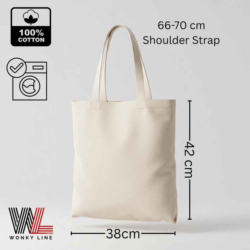 Cotton Tote Bags 100 Pack Reusable Plain Canvas Shopping Grocery Bags Bulk Print - Image 2 of 4