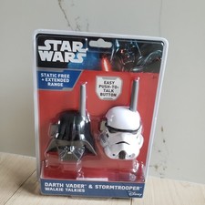 Disney Star Wars Walkie Talkies Darth Vader  Stormtrooper New Sealed Long Range