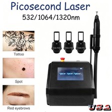 Nd:YAG Laser Eyebrow Tattoo Removal Machine 532 1064 1320nm Carbon Peel 3-in-1