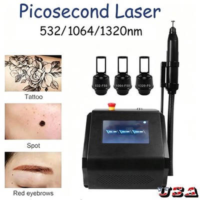 Nd:YAG Laser Eyebrow Tattoo Removal Machine 532 1064 1320nm Carbon Peel 3-in-1
