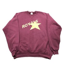 Vintage MJ Soffe Crew Neck Sweatshirt 2XL Made in USA, Royals - Maroon Fast Ship