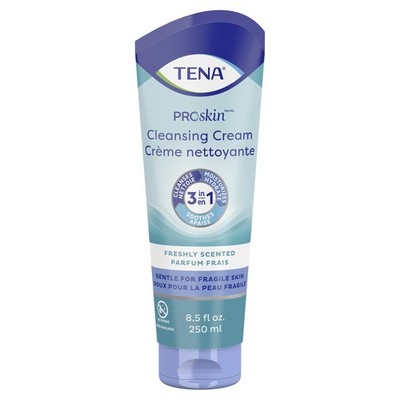 TENA ProSkin Cleansing Cream Cream Rinse-Free Body Wash Scented 8.5 oz. 10 Ct