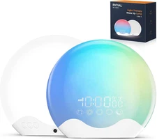 Light Therapy Lamp, Sunlight Alarm Clock with 10,000 Lux Therapy Wake up Light