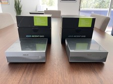 ASUS Ascent GX10 (2x) Silver Mini PC Desktop w/ Box Power Adapters & QSFP Cables