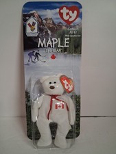 Vintage Maple the Bear Canada TY Beanie Babies Plush 1999 McDonald's Toy New