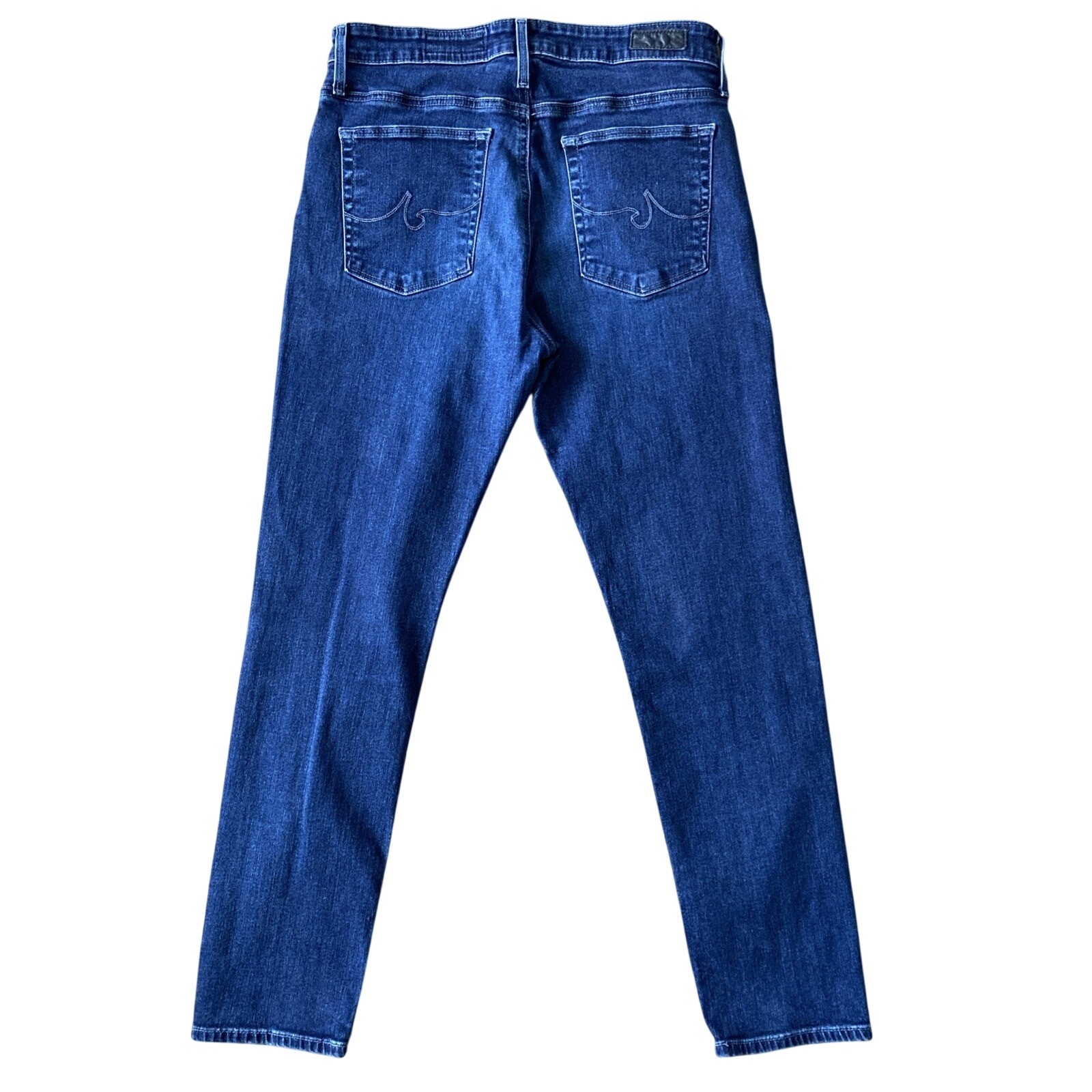 AG Anthropologie Jean Sz 30R Blue Dark The High Rise Stevie Ankle Whisker City thumbnail 2