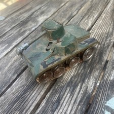 Vintage Gama Tin Lithograph Toy Tank West German 1950s