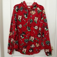 Womens Plush Christmas Pullover Hoodie No Boundaries Size Medium NWT