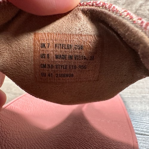 Fitflop Lulu Glitz Toepost Thong Sandals Warm Rose Womens Sz 9 Comfort - Picture 11 of 11