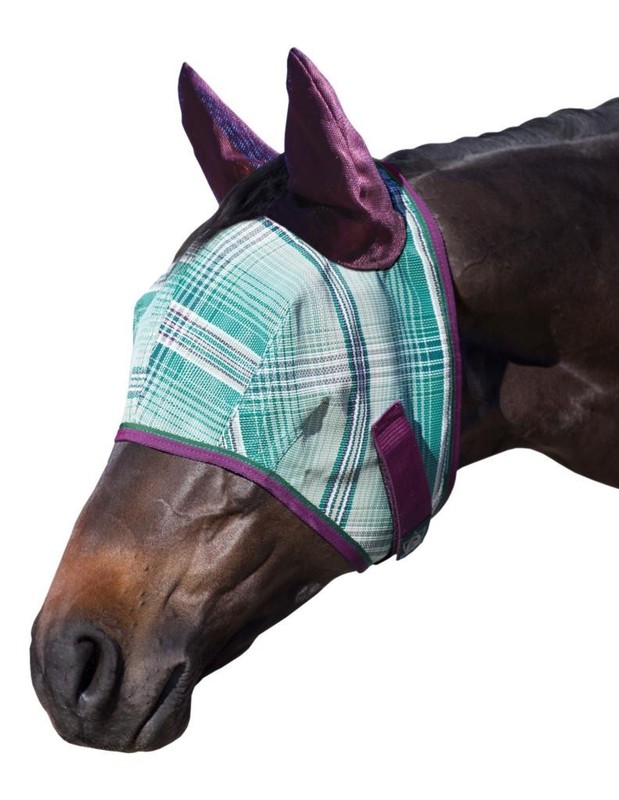 Kensington Fly Mask Web Trim Ears UV Protection L Imperial Jade KFM521 CLEARANCE