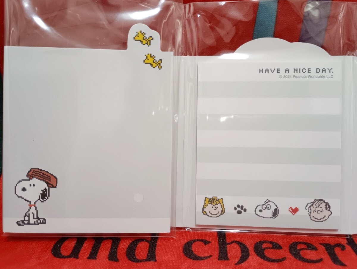 SNOOPY Snoopy Dog House Pixel Art Sticker Die-cut Memo Pad Pata Memo, 3 ...