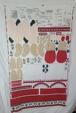 Vintage Daisy Kingdom Ballerina Bunny Fabric Panel Cut  Sew Doll Christmas