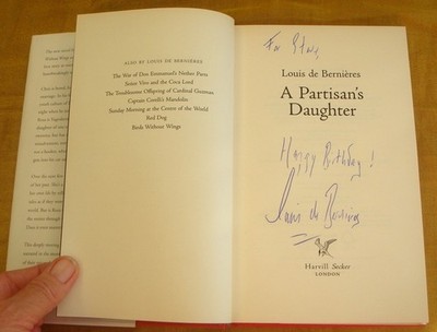 Inscribed & Signed - Louis De Berniers - A Partisans Daughter - Pre-Release 2008
