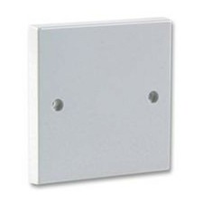 1 Gang Blanking Plate for Single Gang Back Box White Finish + Screws