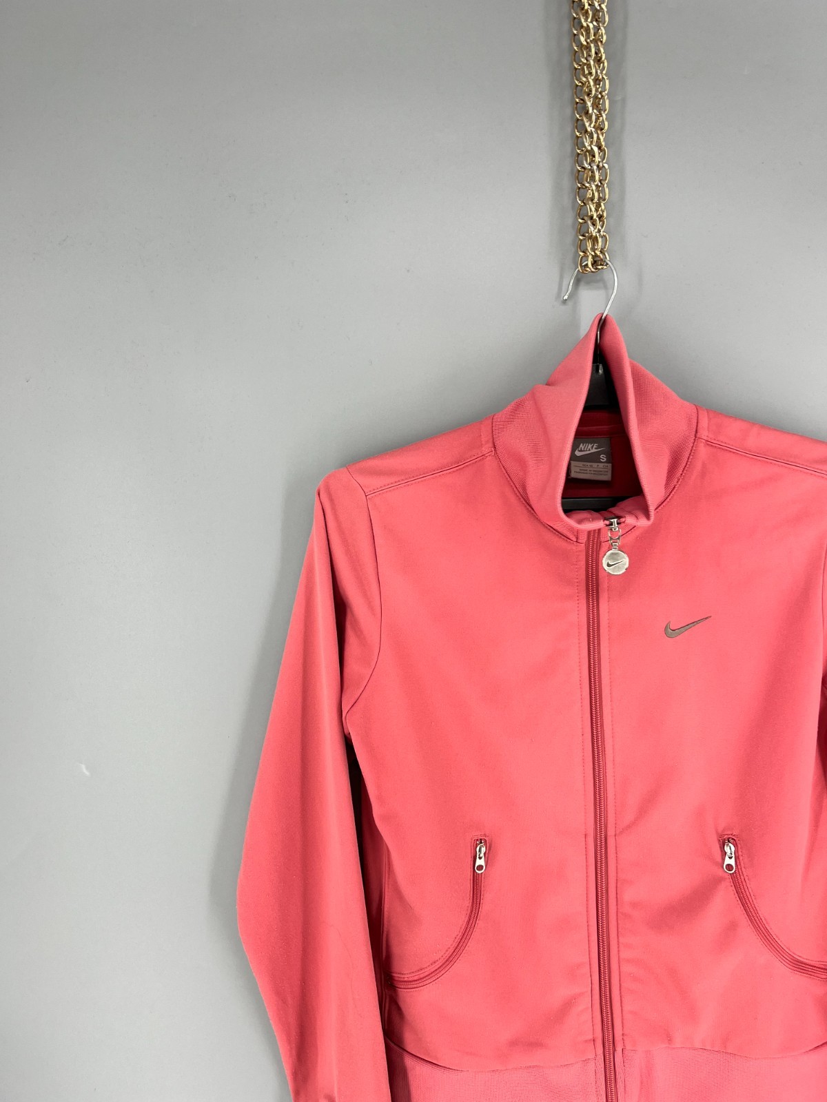 SACAI X NIKE Nike Giacca Donna Track Vintage Rosa Full Zip Taglia S Y2K Abbigliamento Sportivo Rara