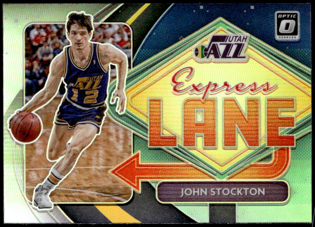 2020-21 Donruss Optic #2 John Stockton Express Lane Holo E1