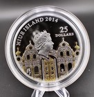 2014 NIUE St. Nicholas the Wonderworker, 8 oz .999 fine silver 24k G &Swarovski — photo 5