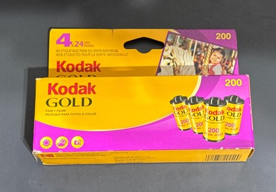 Kodak Gold ISO 200 speed 35mm Film 4 Rolls of 24 - 96 Exp. NOS Expired