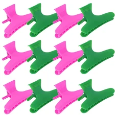 Hair Clips for Styling Sectioning 12 Pack Green Hot Pink Butterfly Clamps Hair C