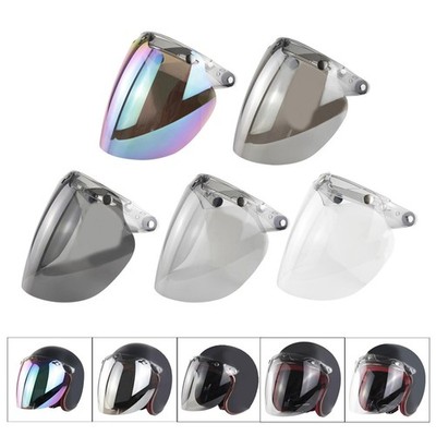 3 Snap Visor Lens Shield Für Jethelme Retro-Windschutzscheibe Langlebig