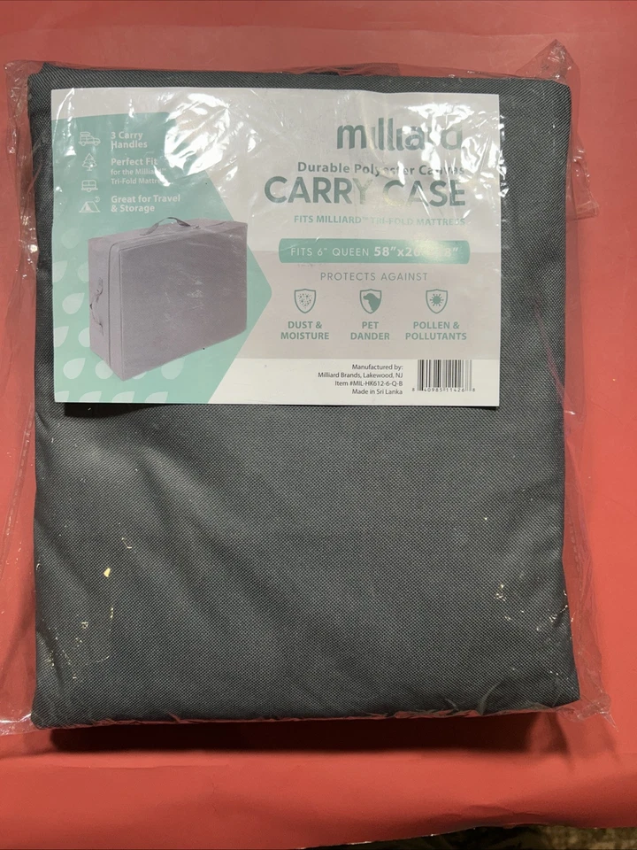 New, Milliard Carry Case Tri-Fold Folding Mattress Fits 6” Queen - Image 2 of 3