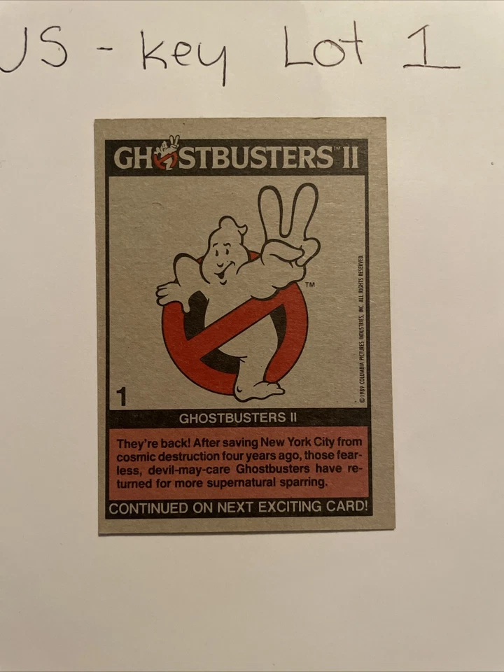 Ghostbusters 1989 Topps Title Card #1 (NM) - Image 3 of 4