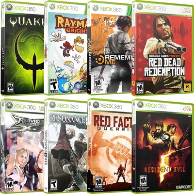 Replacement Xbox 360 Q-R Covers & Cases New NO GAME OR MANUAL!!