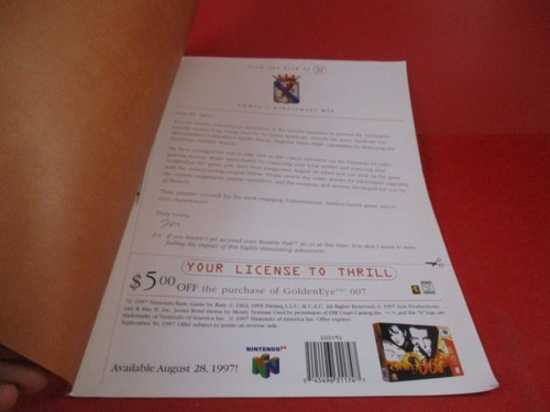James Bond 007 Goldeneye Nintendo 64 N64 "Confidential Information" Promo Mailer - Picture 2 of 6