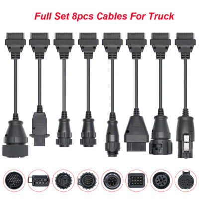 Câbles de diagnostic 8 pièces OBD2 OBDII câbles connecteurs pour TCS