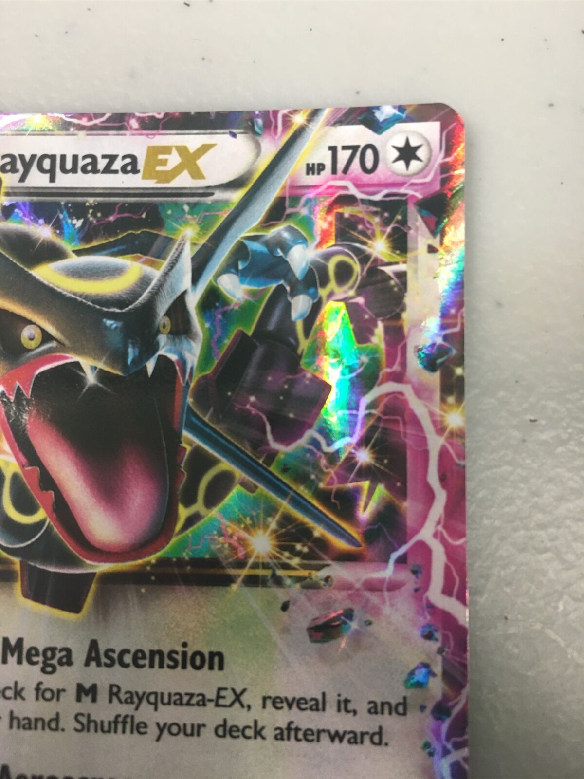 Pokemon TCG Rayquaza EX (Shiny) XY69 Promo Played Condition Values - MAVIN