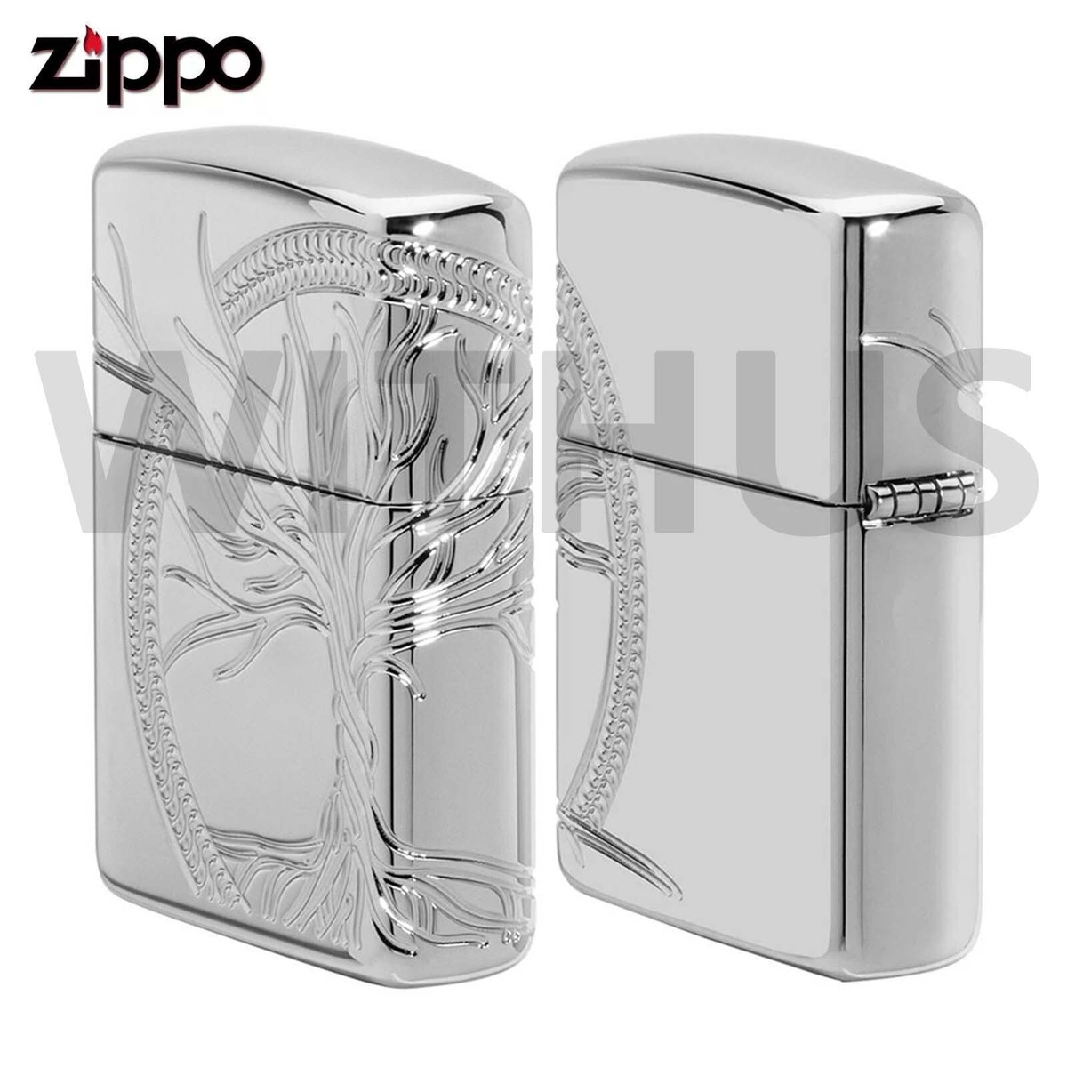Zippo Sterling Silver Tree of Life Design Lighter 49552 New