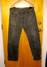 Vintage Levis 505 38 W x 34 L Black Jeans Worn