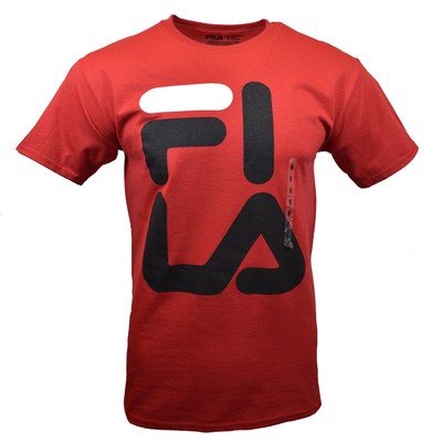 black and red fila shirt
