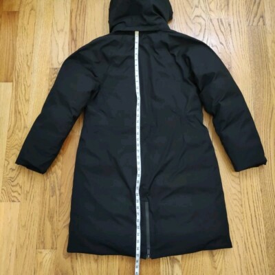 Athleta Outbound Parka Women's L Black Down Down Puffer | eBay