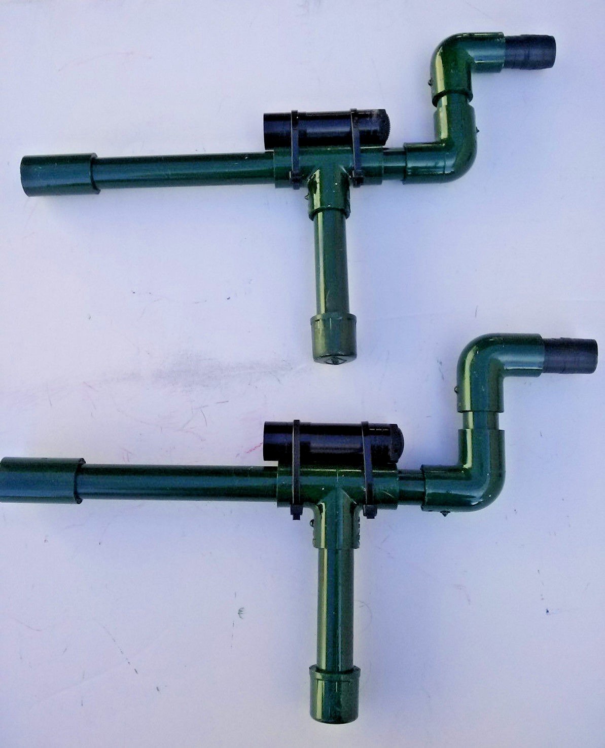 Green Mini Marshmallow Shooters PVC Blow Guns Set 0f 2 w/ LED