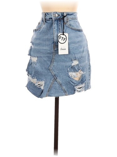 Y's Denim Shoulder Lace High Waist Skirt 80oz Size 2 Y's Denim Shoulder Lace High Waist Skirt 80oz Size 2