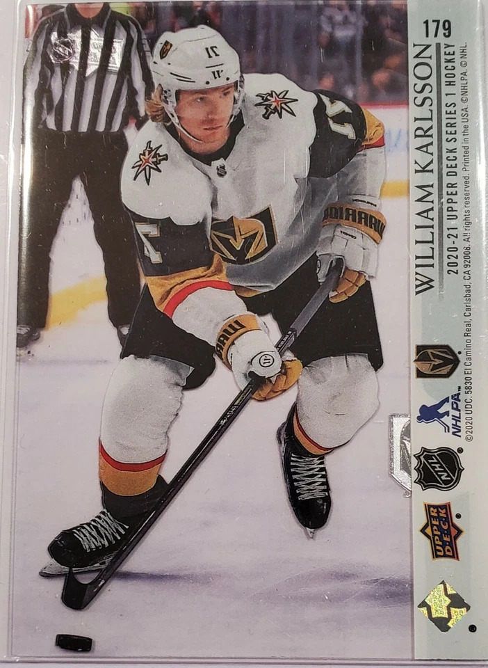 William Karlsson Clear Cut 2020-21 Upper Deck Card Series 1 #179 (Rare) - Image 2 of 3