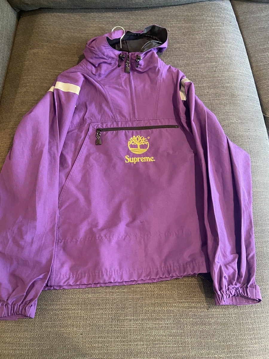 Supreme Timberland Reflective Taping Anorak Purple/Gold Size Medium