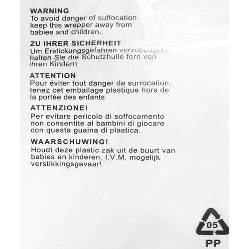 CPP Garment Clear Plastic Bag Self Seal Safety Warning RESEALABLE Clothing Bags - Picture 41 of 144